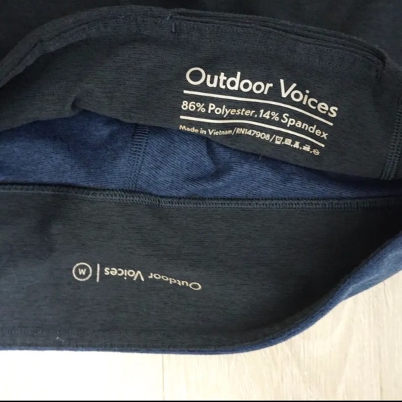 Outdoor Voices Warmup Legging and Venus Crop Bra Top Navy Graphite Set S/M - Picture 9 of 11